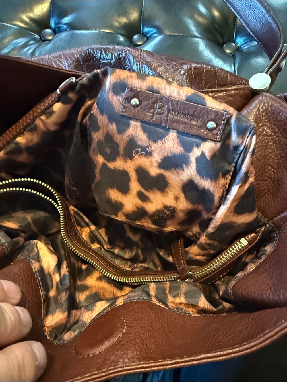 b. makowsky Croc-Embossed Tote in Burgundy - Picture 2 of 3